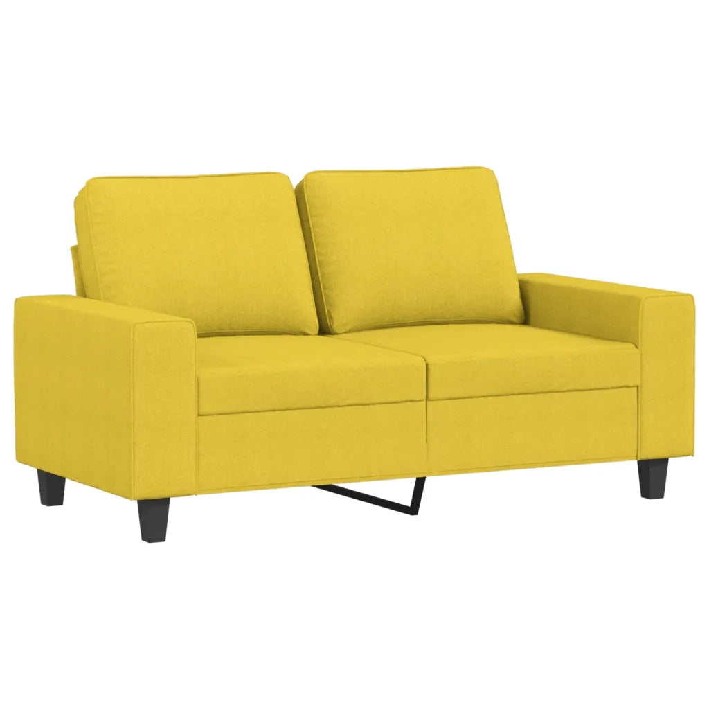 Set di Divani 3 pz Giallo Chiaro in Tessuto