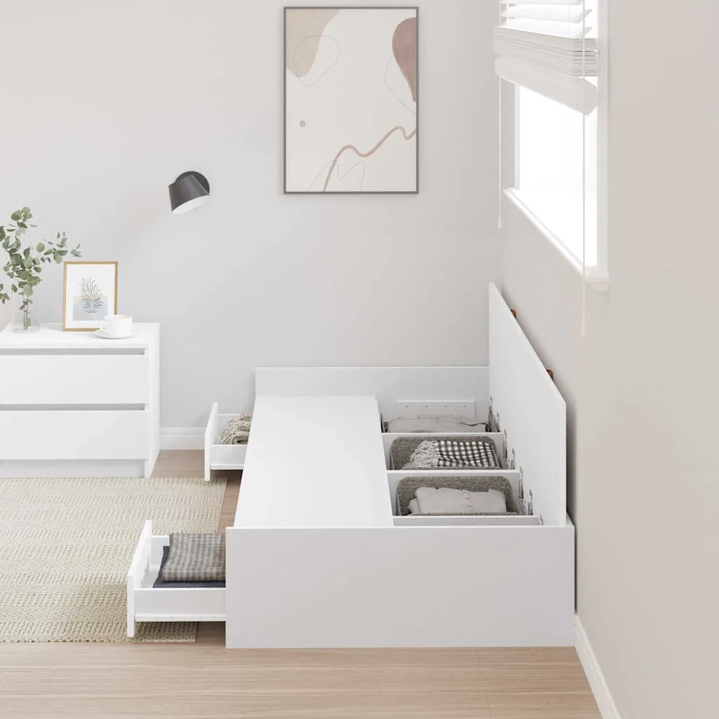 Struttura del letto Bianco 75 x 190 cm Legno multistrato 3335253