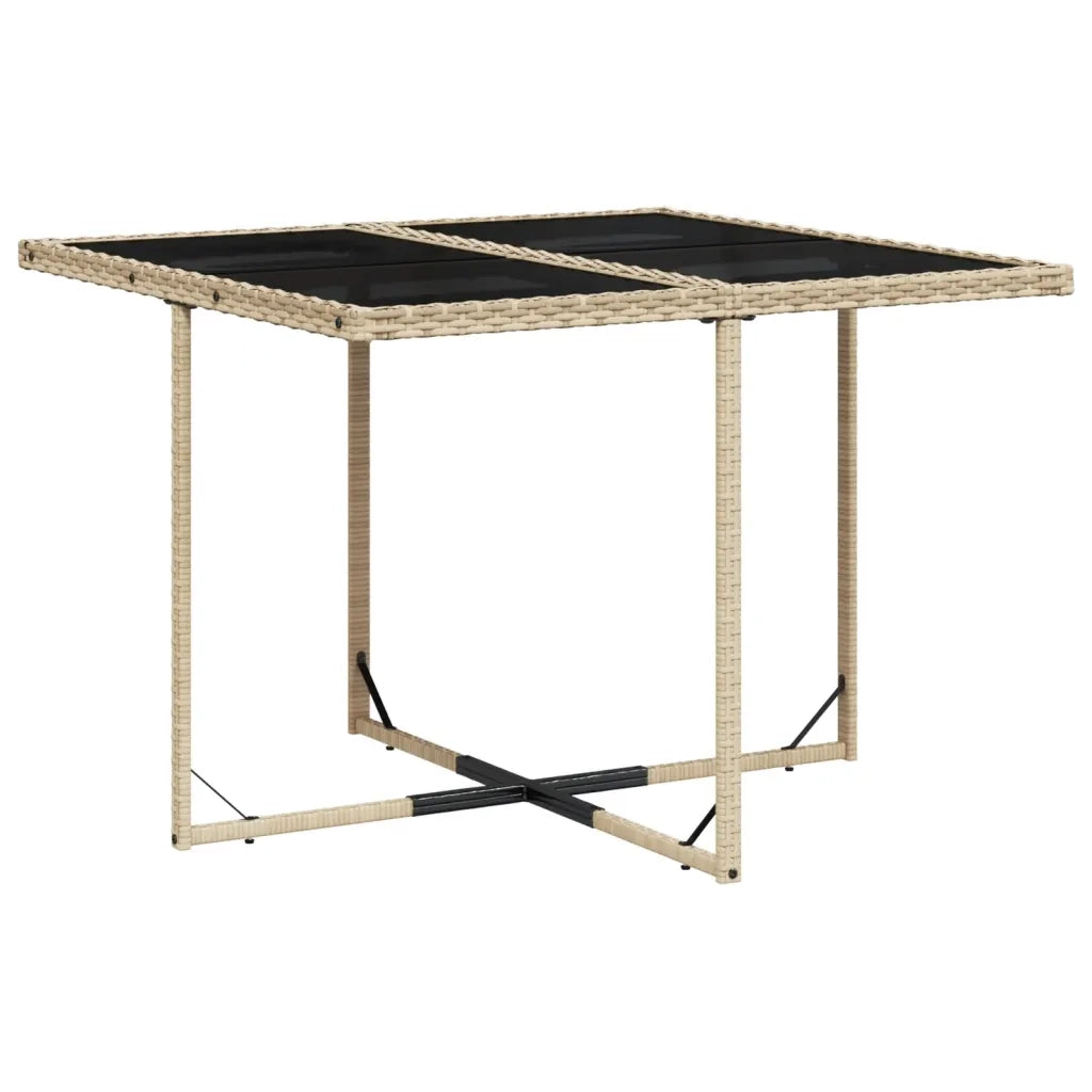Set da Pranzo da Giardino 5 pz con Cuscini Beige in Polyrattan 3277845