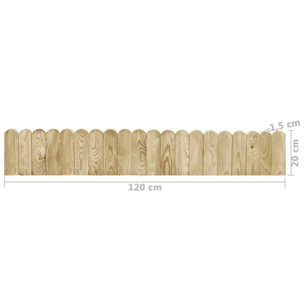 Rotoli di Bordura 3 pz 120 cm in Legno di Pino Impregnato 3053643