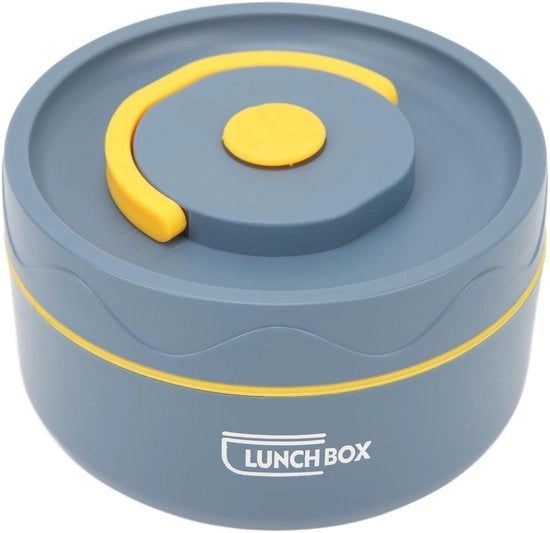 Borsa per Picnic in Acciaio Inox - Contenitore Termico per Cibo - Ideale per Lavoro/Scolastico - Sicuro e Sostenibile - Facile da Portare - Forma Rotonda