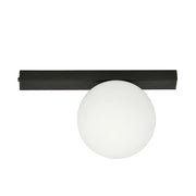 Plafoniera Emibig FIT 1 E14 metallo nero/opalina 30cm