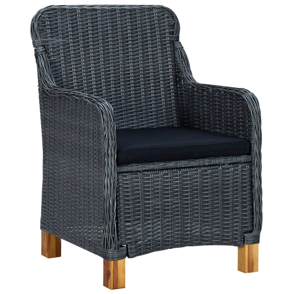 Set da pranzo da 9 pezzi con cuscini resina intrecciata grigio scuro 02_0014645