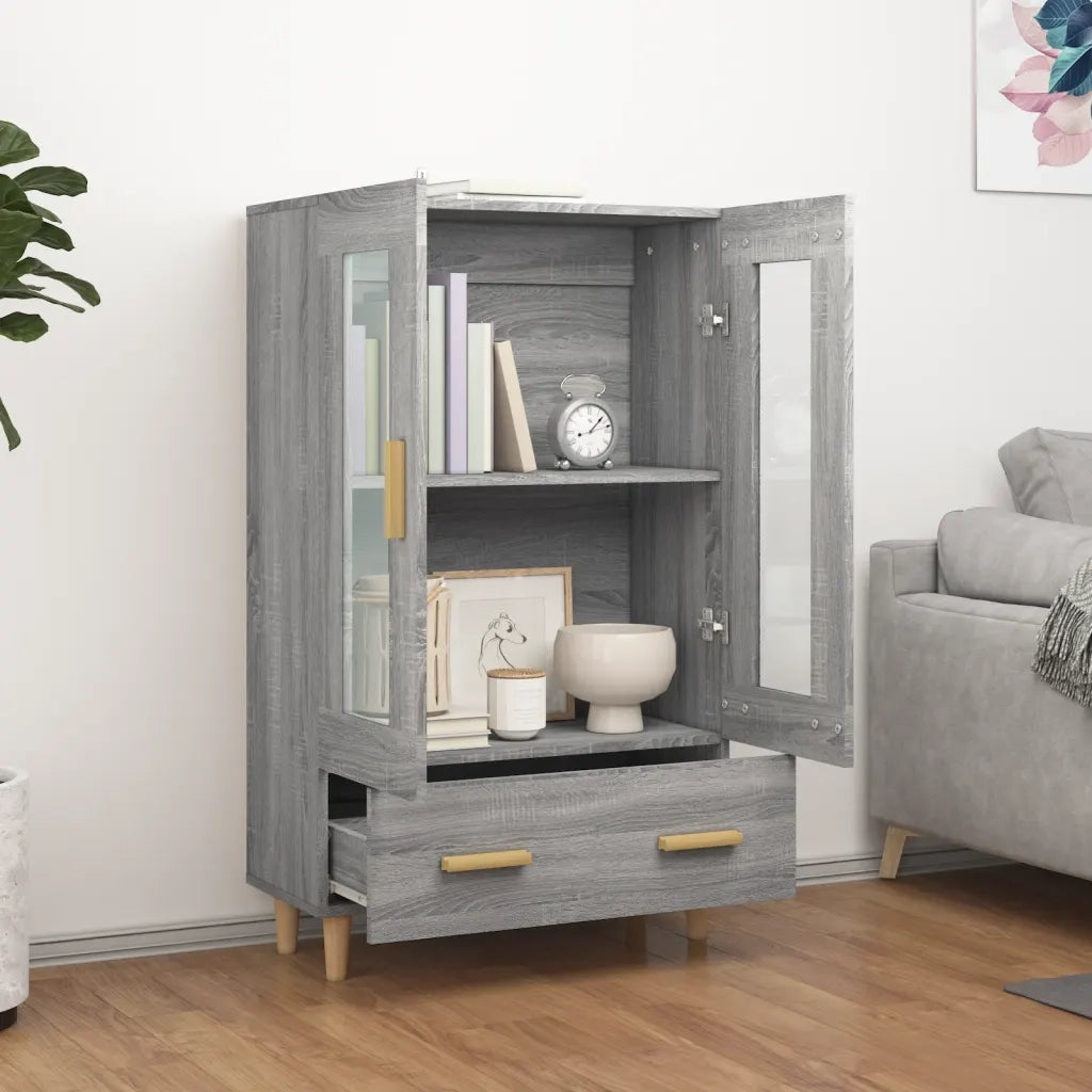 Credenza-Buffet-Armadio da cucina Grigio Sonoma 70x31x115 cm in Legno Multistrato 592323