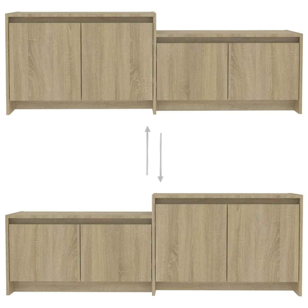 Mobile TV Rovere Sonoma 146,5x35x50 cm in Truciolato 809812