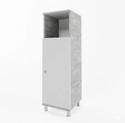 Mobile Midi Fynn, Calcestruzzo, 30 x 95 cm, per la conservazione di accessori da bagno e compatibile con Fynn