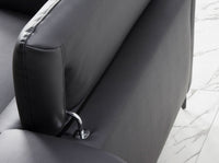 Divano a 2 posti in pelle nera