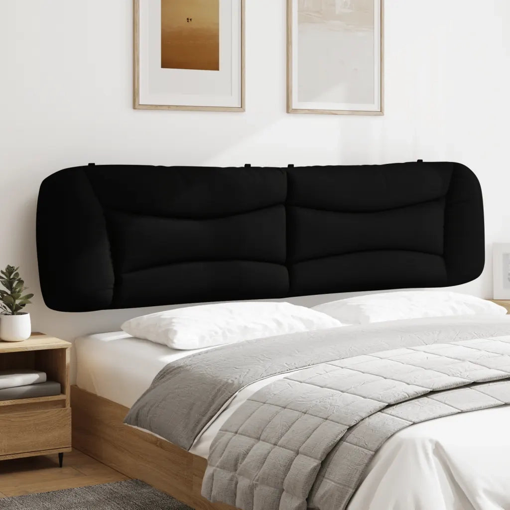Cuscino Testiera Hvar Nero 200 cm in Tessuto 374618