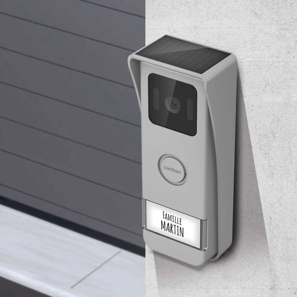 Videocitofono Wireless senza fili , Monofamiliare 7'' Elia Solar Wave con Pannello Solare - Avidsen