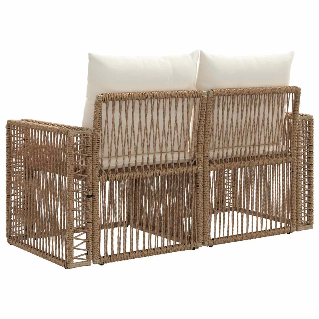 Divano da giardino 2-Numero di posti Beige polyrattan 42026700