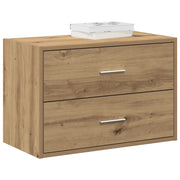 Armadio con 2 Cassetti Rovere Artigianale 60x31x40cm Truciolato 858837