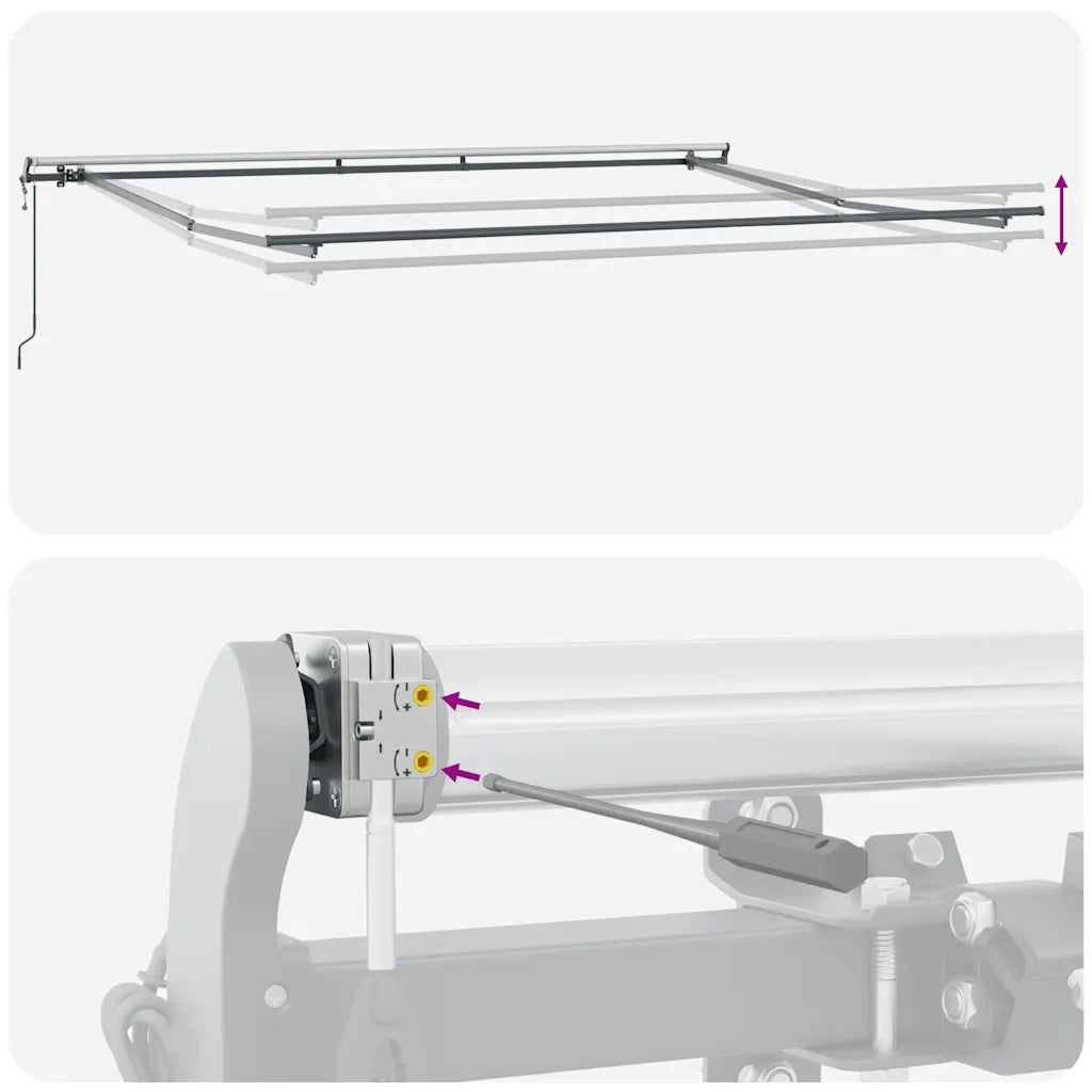 vidaXL Tenda da Sole Retrattile Automatica Bordò 400x300 cm