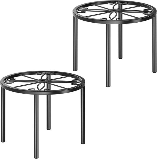 Supporto per Piante in Metallo - Sostegno per Vaso di Fiori - Raccordo per Fiori in Acciaio per Interno e Esterno (Lotto da 2)