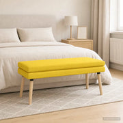 Panchina a doppio strato Giallo Chiaro 110 x 40 x 47 cm Tessuto 42038455