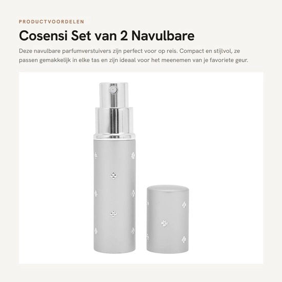 Spruzzatore di profumo portatile 10 ml - Navicella - Mini flacone - Alluminio - Ideale per viaggi - Progettazione compatta 9,9 cm - Profumo per viaggio