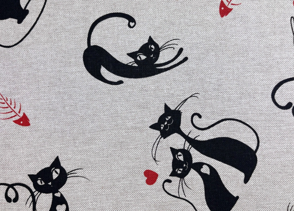 Tovaglia Per Salotto Cucina In Miros Misto Cotone Made In Italy Cat Nero RP - 140X300 - Cat Nero