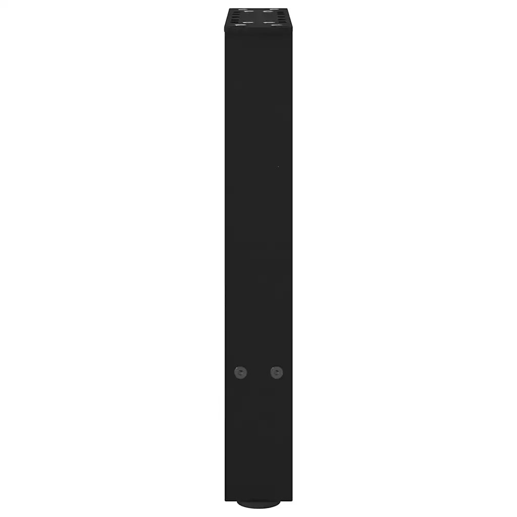 Gambe per Tavolino da Caff¨¨ Nere 2 pz-Set di 2 Gamba per Tavolo 28x(42-43) cm Acciaio