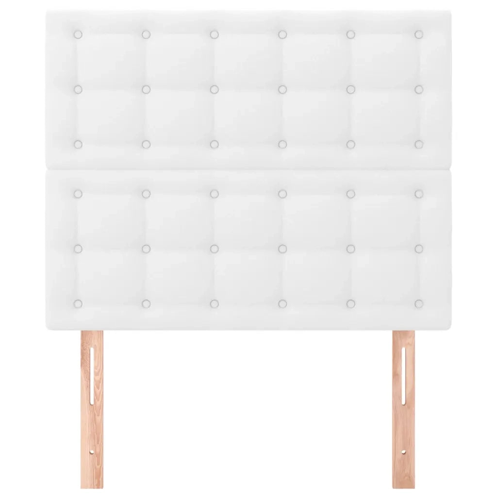 Testiera-Testata-Testiera Decorativa Bianca 90x5x118/128 cm in Similpelle 714371
