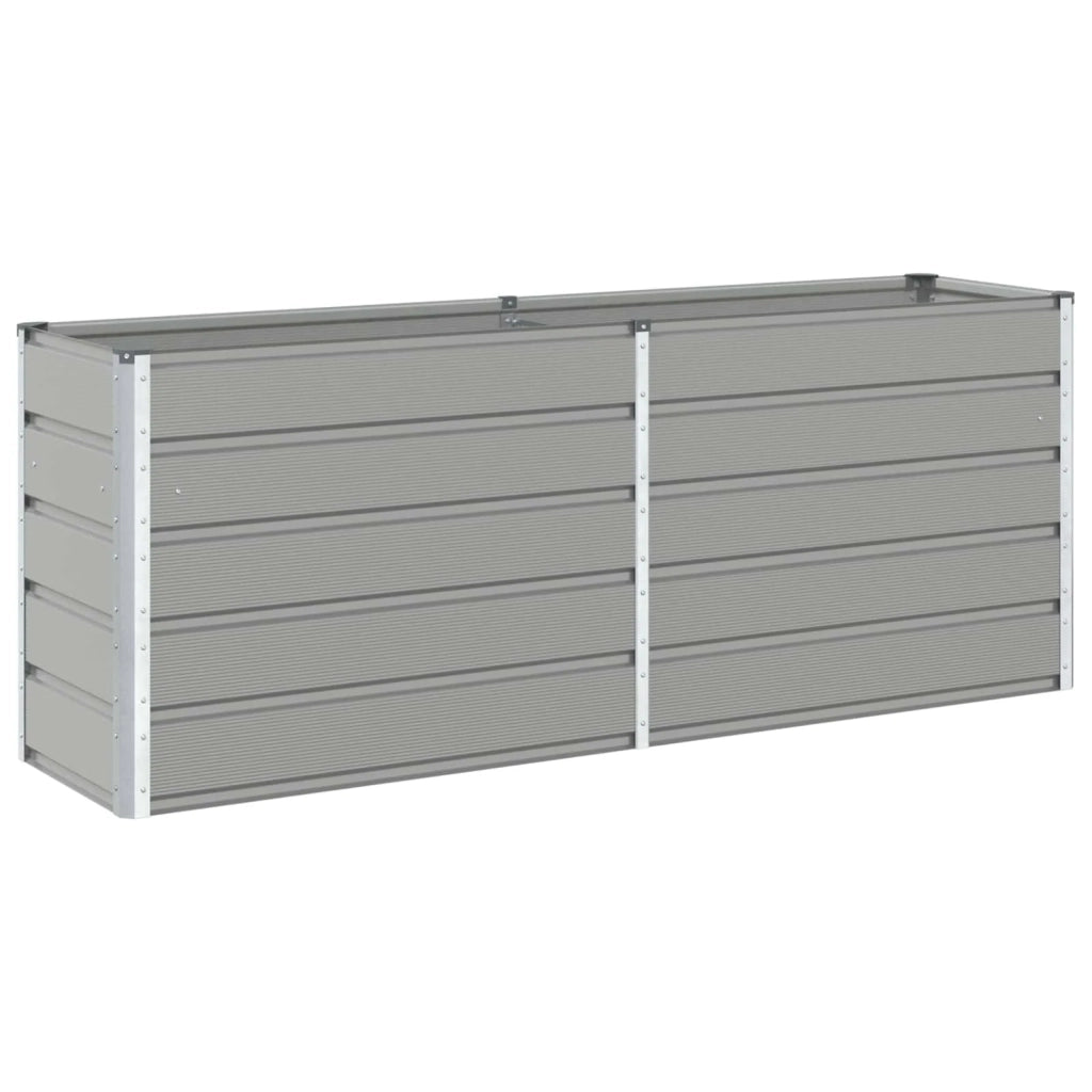 Fioriera | Cassetta per fiori | Vaso Grigio chiaro 195 x 50 x 75 cm Acciaio zincato