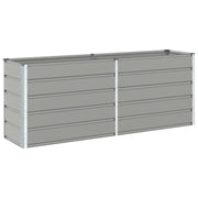 Fioriera | Cassetta per fiori | Vaso Grigio chiaro 195 x 50 x 75 cm Acciaio zincato