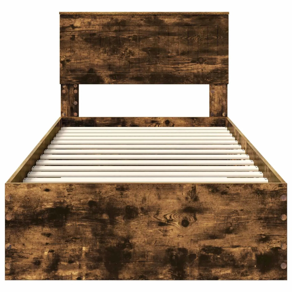 Struttura del letto Rovere fumé 90 x 190 cm Legno multistrato