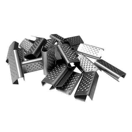 SIGILLI IN ACCIAIO PER REGGETTE IN PLASTICA 16x28 mm, Spess. 0,5 mm - Conf. 3000 pezzi