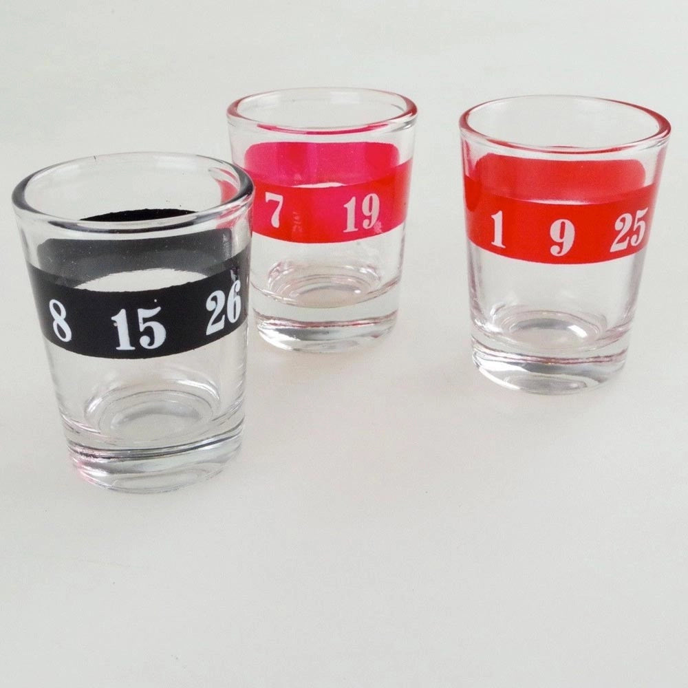 Trade Shop - Roulette Alcolica Gioco Tavolo Girevole Gioco D'azzardo Liquore 16 Bicchierini -