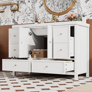 Mobile da Bagno con Lavabo Integrato e Cassetti ¨C Xylo ¨C Bianco 120x50x86.5cm