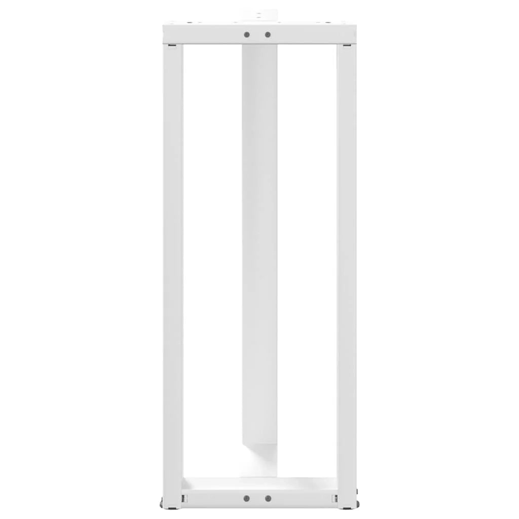 Set di 2 gambe regolabili a T per tavoli da bar per piani da 40 x 35 x 100 cm acciaio verniciato a polvere bianco 02_0057349