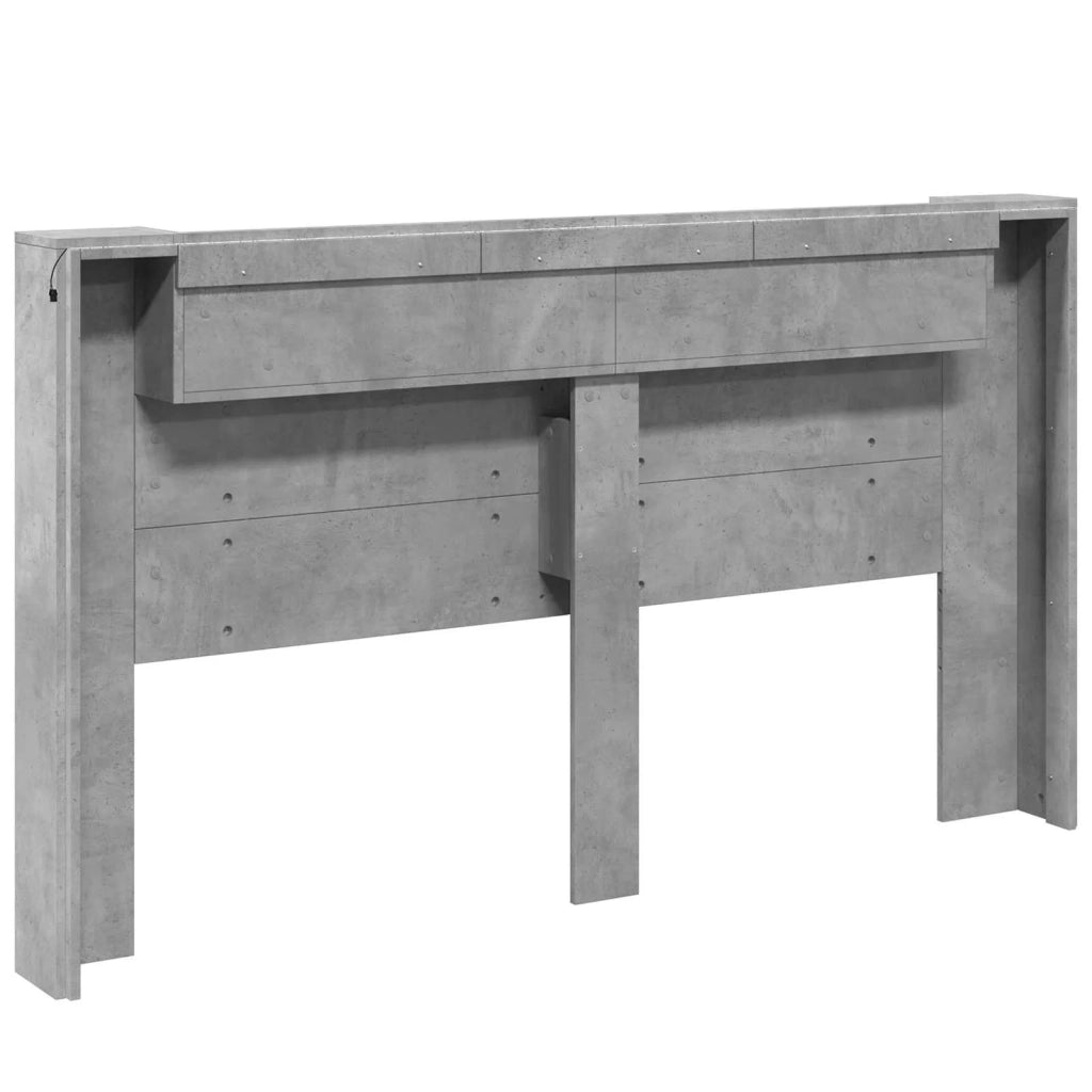 Testiera | Testata Grigio cemento 180 x 16,5 x 103,5 cm Legno multistrato