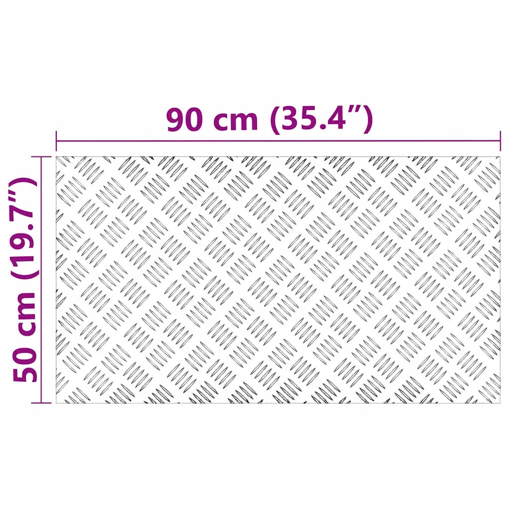 Gradini per Scale 2 pcs Argento 90 x 50 cm Alluminio 4104359
