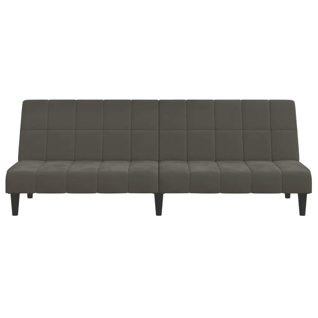 Divano letto | Sof¨¤ letto | Letto singolo a 2 Posti Grigio Scuro in Velluto