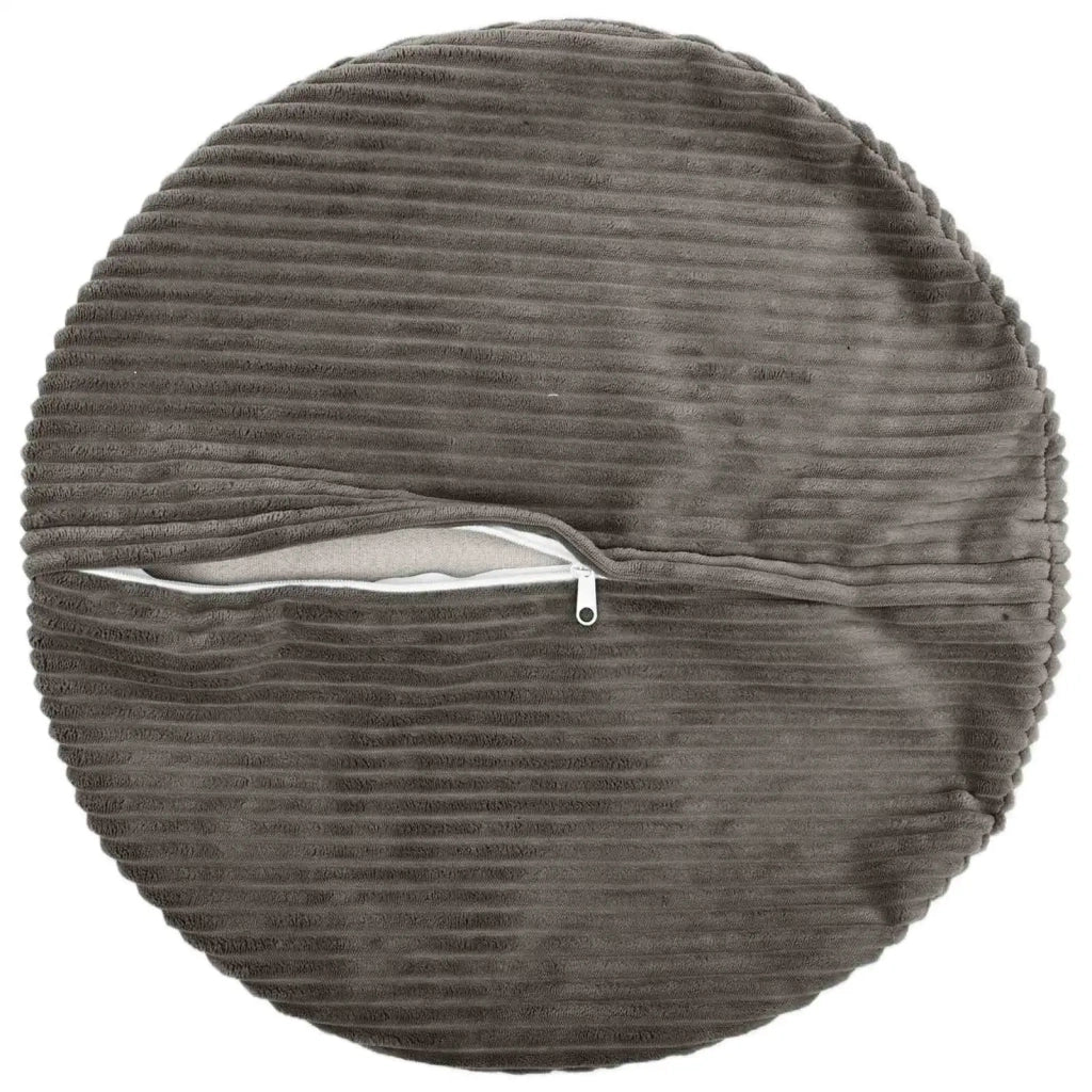 Federa 2 pcs HEERLEN Grigio Scuro Ø 60 cm corduroy 922919