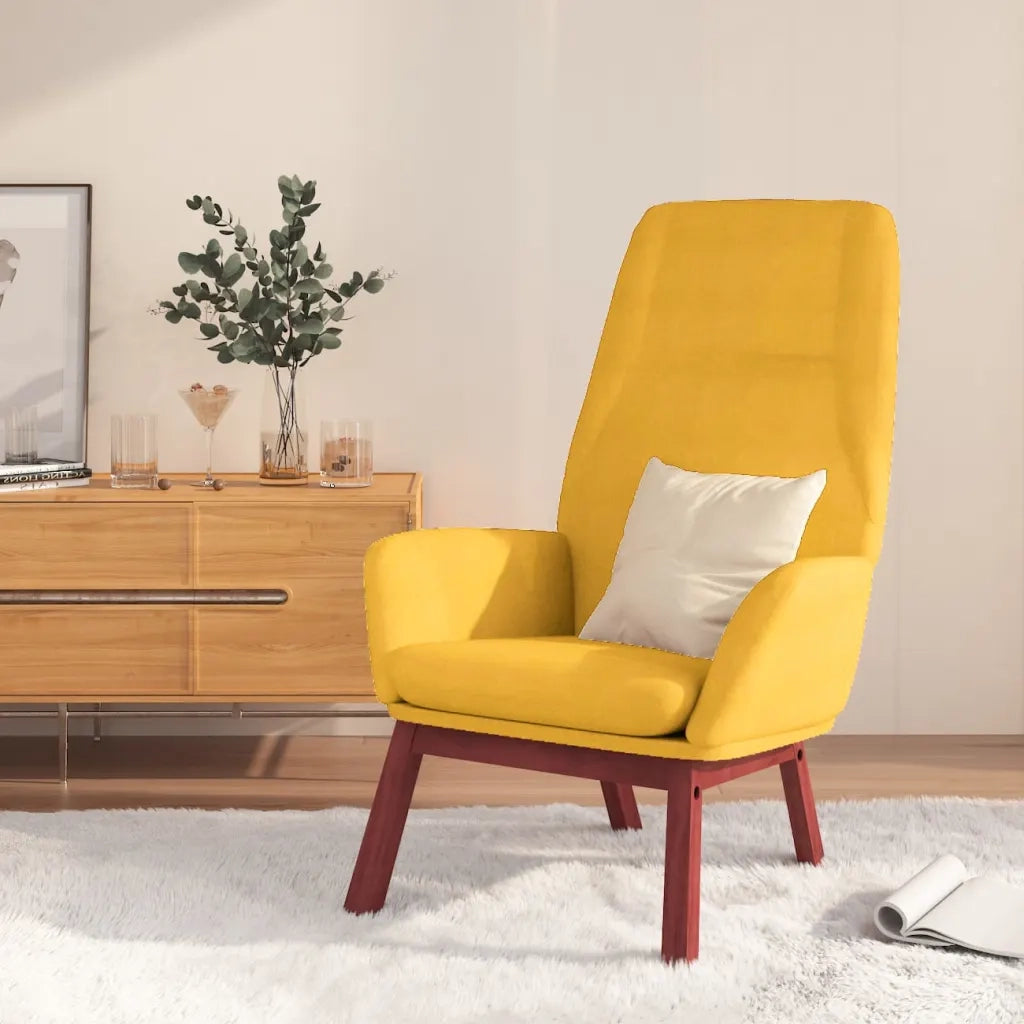 Poltrona Relax Giallo Senape in Tessuto 341390