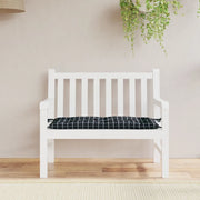 Cuscino per Panca a Quadri Neri 100x50x7 cm in Tessuto Oxford 361577