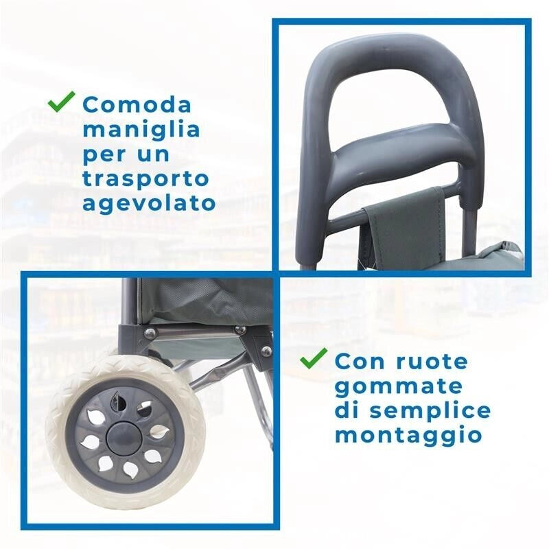 MAURY'S CARRELLO PORTA SPESA N°5  DA 35 LT CAPIENZA FINO A 20 KG ASSORTITO