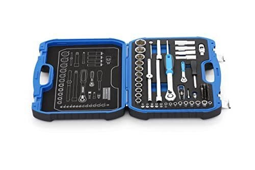 GEDORE 3108902 19 BMC 20 Set di chiavi a bussola 69 pezzi 1-4'' e 1-2'' con cricchetti reversibili e custodia in schiuma colore Blu