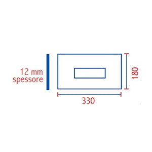 Nuova Placca cassetta sara slim cromata sostituisce 80006710 pucci 80179662