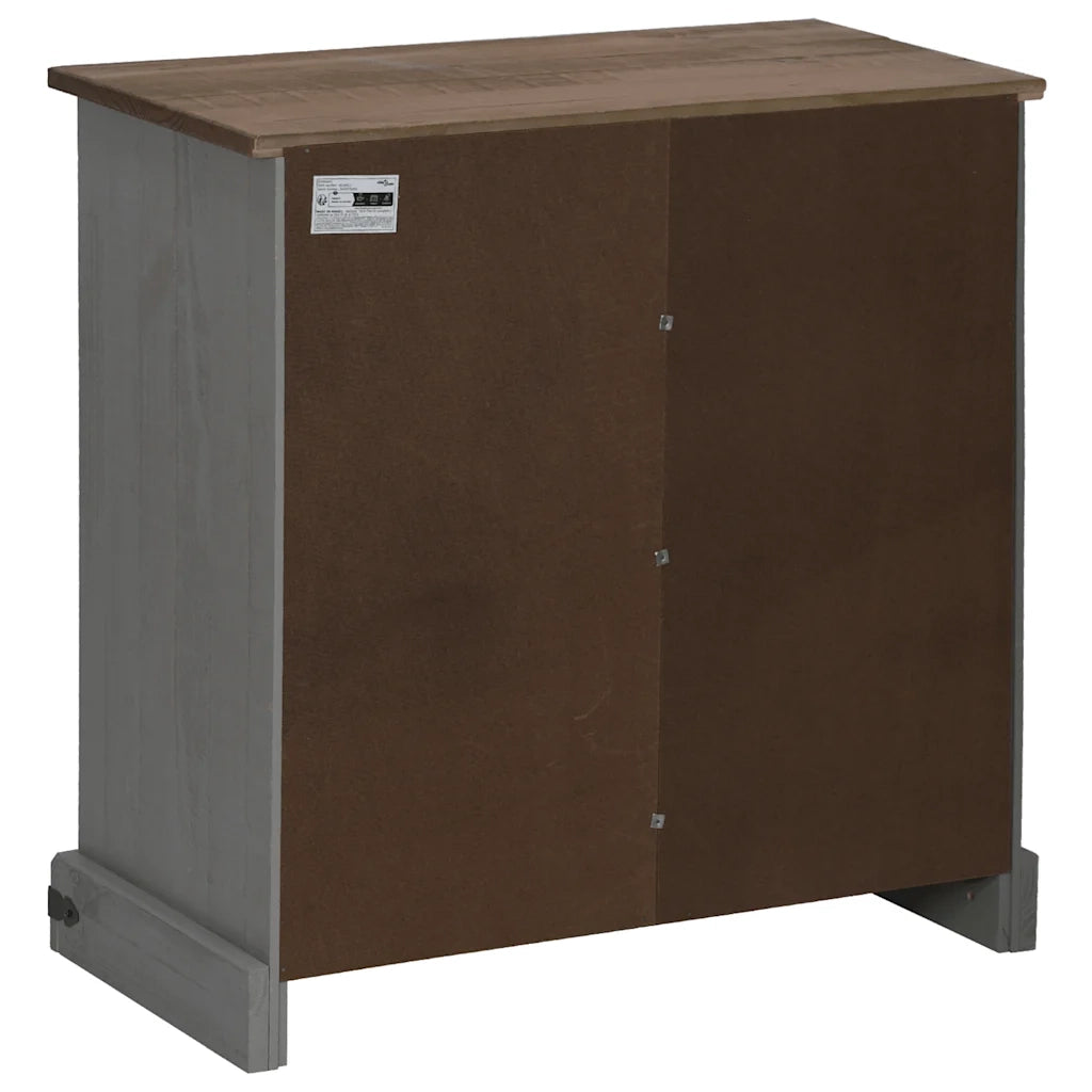 Credenza-Buffet-Armadio da cucina HALDEN con Anta Scorrevole 80x40x80 cm Legno Massello 248276