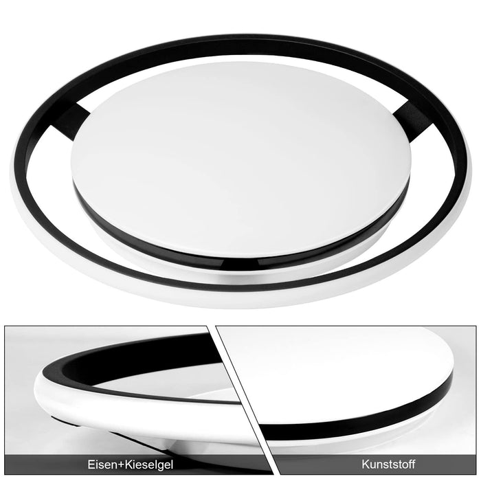 ZMH Lampada da soffitto LED design ruota rotonda dimmerabile 42W telecomando