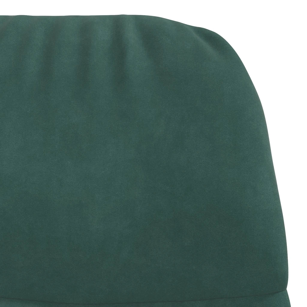 Poltrona Relax con Poggiapiedi Verde Scuro in Velluto 3315118