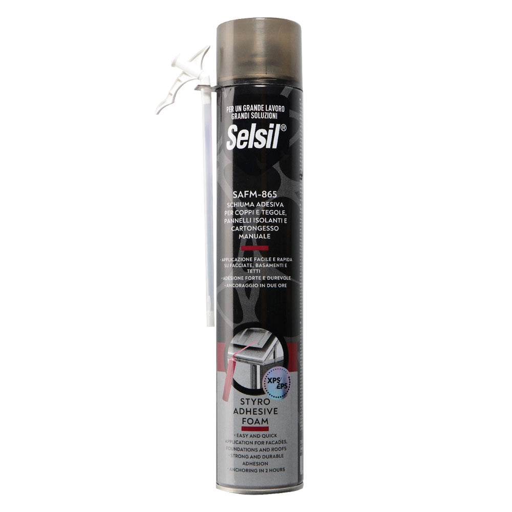 SCHIUMA POLIURETANICA TEGOLE/COPPI 'SAFM-SAGM' 'SAFM-865' ml 750 - manuale- 12 pezzi  - SELSIL