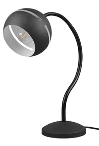 Lampada da Tavolo da Interno Attacco E14 in Metallo Nero Opaco