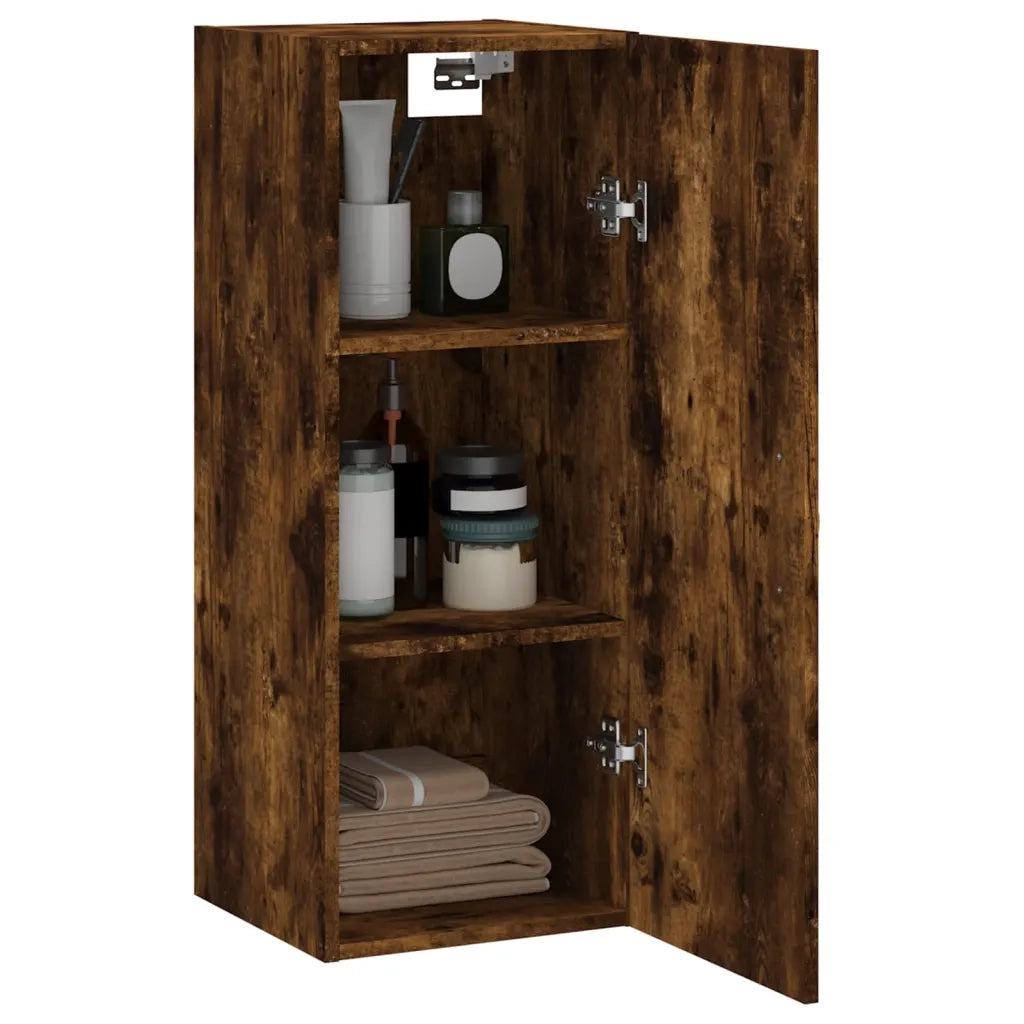 Mobile a Parete Rovere Fumo 34,5x34x90 cm in Legno Multistrato 834999