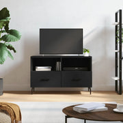 Mobile Porta TV-Mobile per TV-Credenza TV Nero 80x36x50 cm in Legno Multistrato 480508