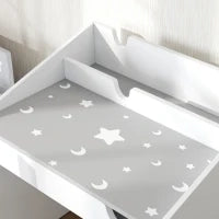 Set Sedia e Tavolino per Bambini 3-6 Anni con Organizzatore e Cassetto Estraibile, in Legno Grigio