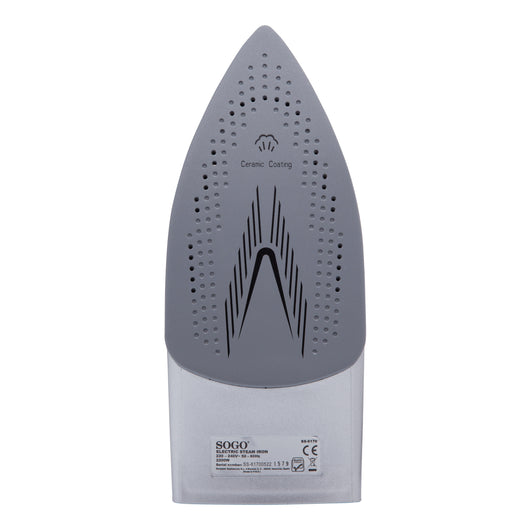 SOGO Ferro da Stiro a Vapore Elettrico 140ml Controllo Temperatura, Getto di Vapore 18g/min, Anti-Goccia, Anti-Calcare, Protezione Surriscaldamento