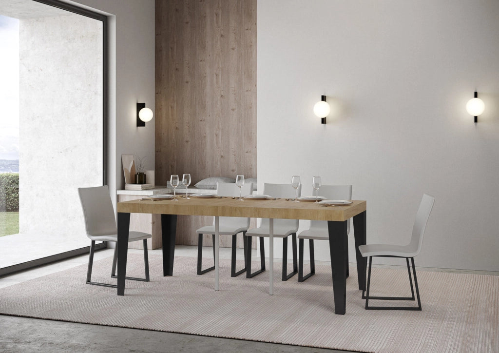 Consolle Allungabile 90-196x40x77 cm in Nobilitato Marrone