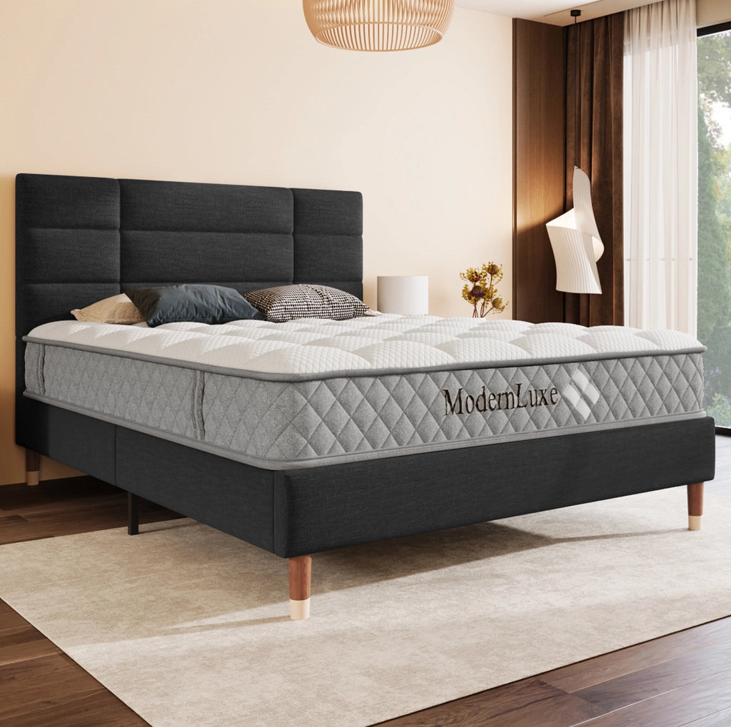 Letto matrimoniale 140x200 cm con materasso H3 a 7 zone