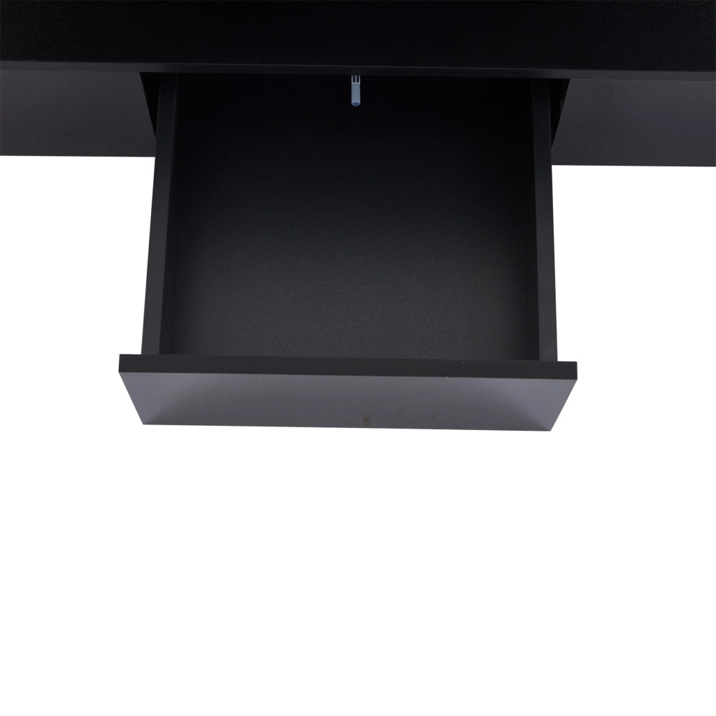 TAVOLINO DA CAFFÈ 100x50x39 cm Nero con LED e 1 cassetto